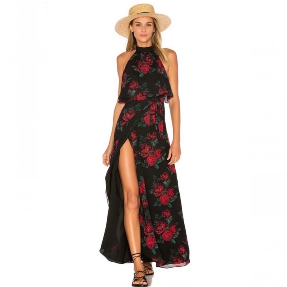 NEW LOVERS + FRIENDS REVOLVE FLORAL PRINT MAXI DRESS